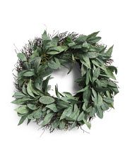 25in Mixed Foliage Spiral Vine Wreath | TJ Maxx
