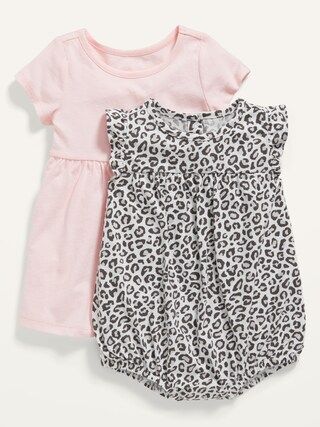 2-Pack Jersey Dress and Romper Set for Baby | Old Navy (US)