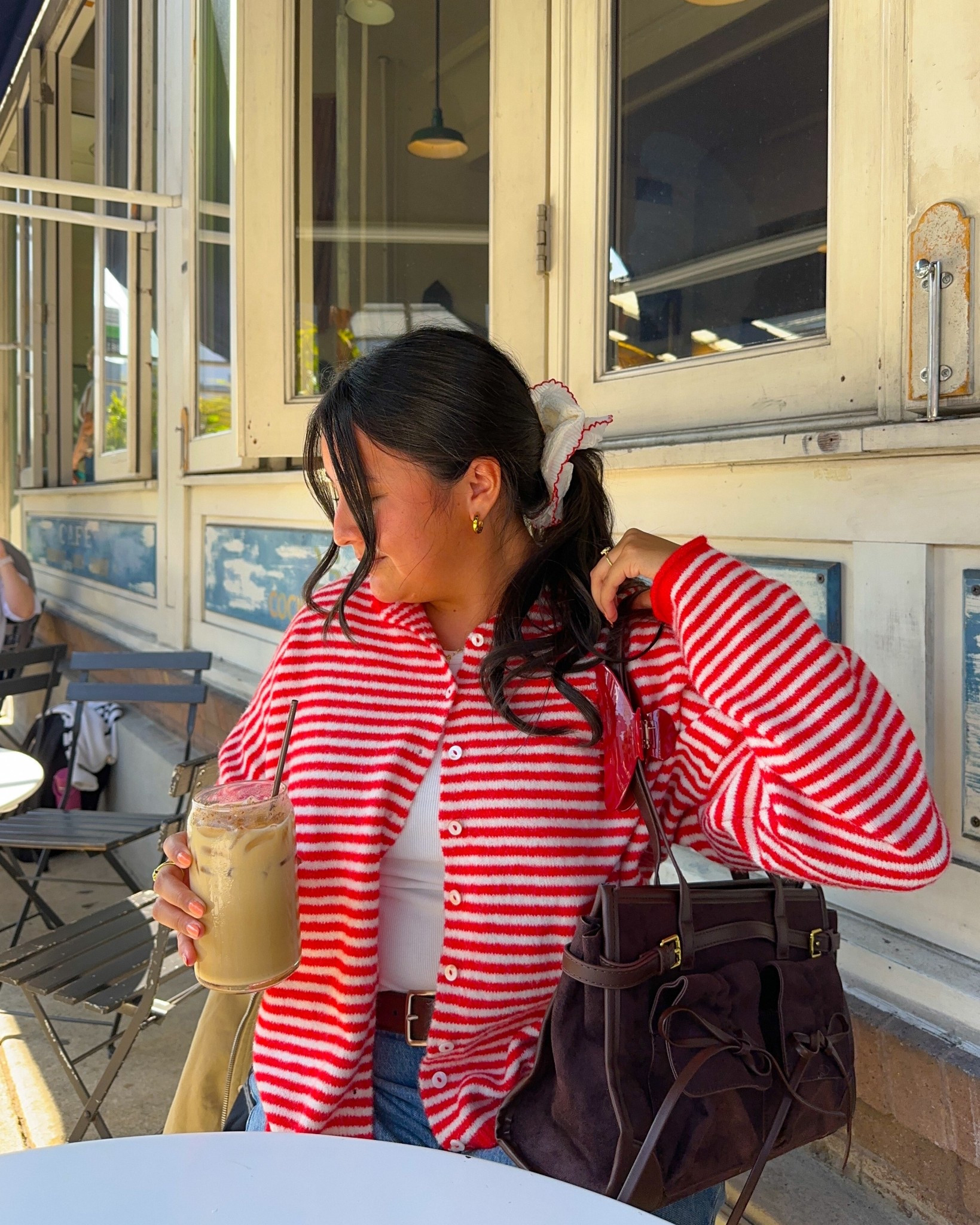 on a brunch date! wearing light cardigans are perfect for this time of year 🍂 wearing a M! 

#LTKSeasonal #LTKTravel #LTKFindsUnder100