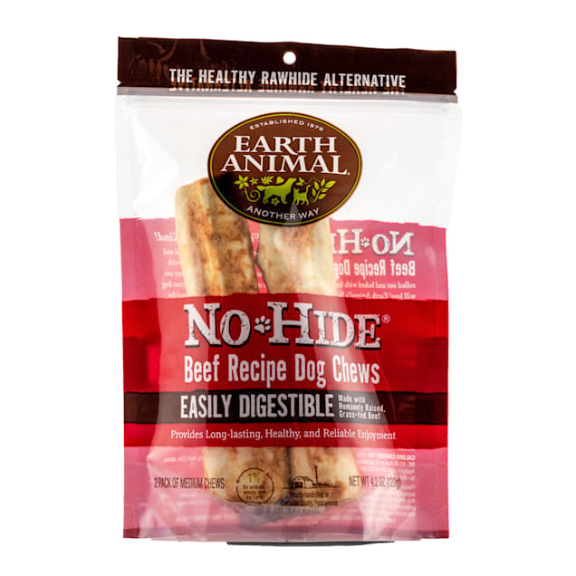 Earth Animal No-Hide Rolls Beef Recipe Medium Natural Long-Lasting Rawhide Alternative Dog Chews,... | Petco