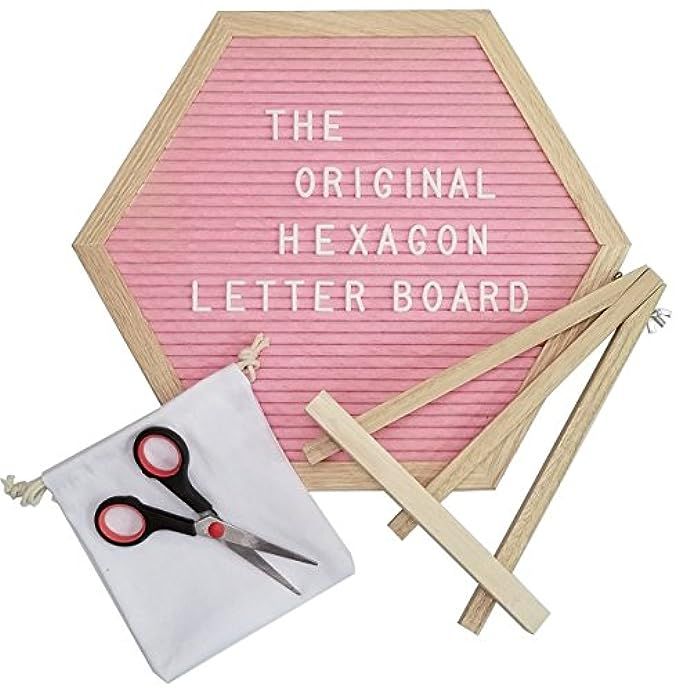 The Original Hexagon Felt Letter Board, 12 Inch x 14 Inch: Includes 360 Letters, Numbers & Character | Amazon (US)