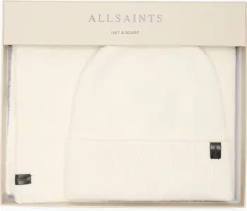 AllSaints Fuzzy Beanie & Scarf Gift Set in Colleigate Blue at Nordstrom Rack | Nordstrom Rack