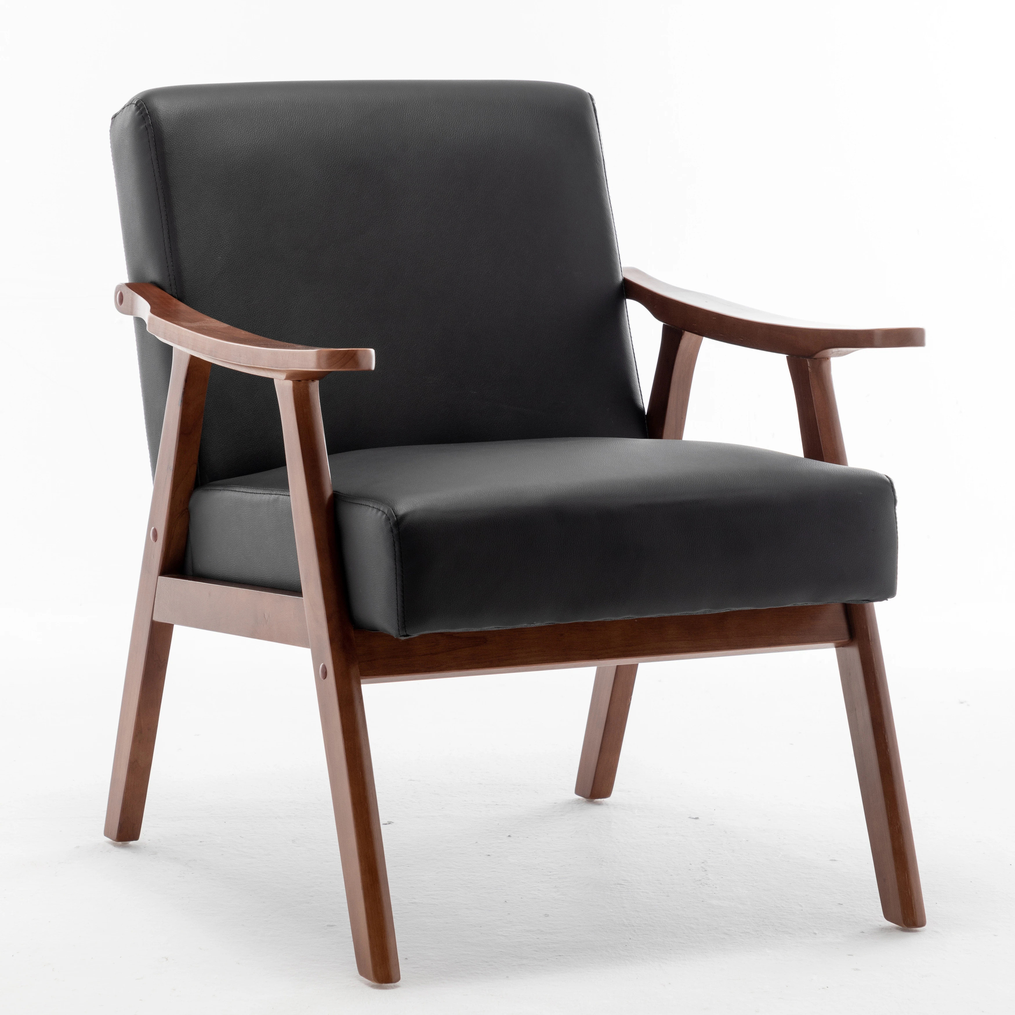 Cedrice 26.37" Wide Faux Leather Accent Chair | Bed Bath & Beyond