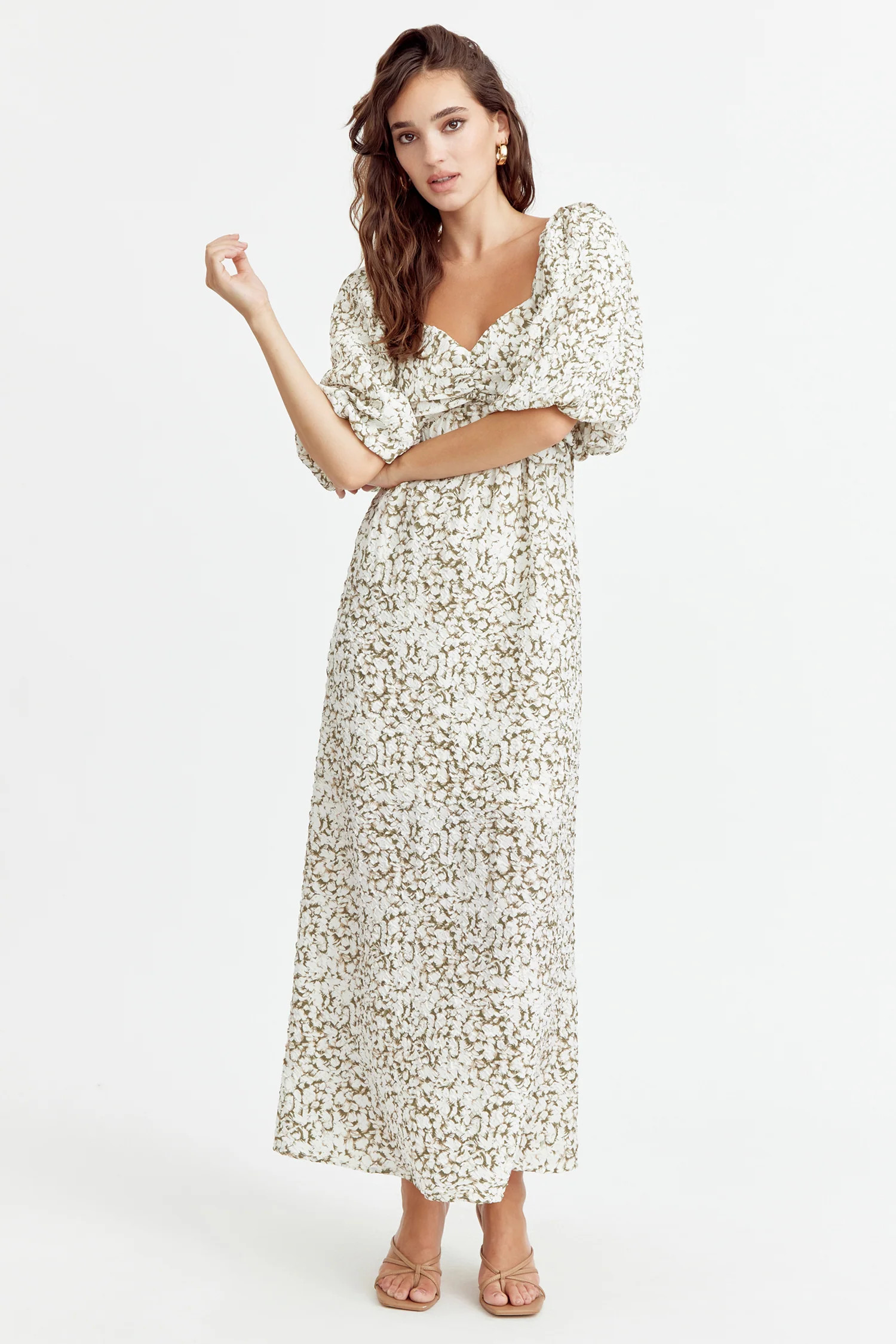 Neli Textured Midi Dress | Adelyn Rae