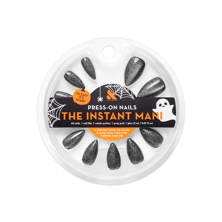Olive & June Instant Mani Medium Stiletto Press-On Nails, Velvet Ink, 42 Pieces | Walmart (US)