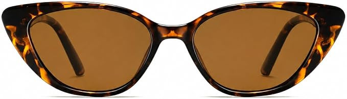 Narrow Small Retro Polarized Cat Eye Sunglasses for Women Trendy Driving Glasses | Amazon (US)