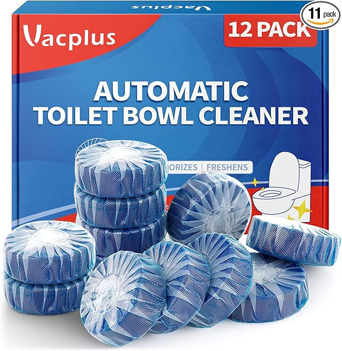 Vacplus Automatic Toilet Bowl Cleaner Tablets, Bathroom Toilet Tank Cleaner (12 PACK), VA-T165 | Amazon (US)