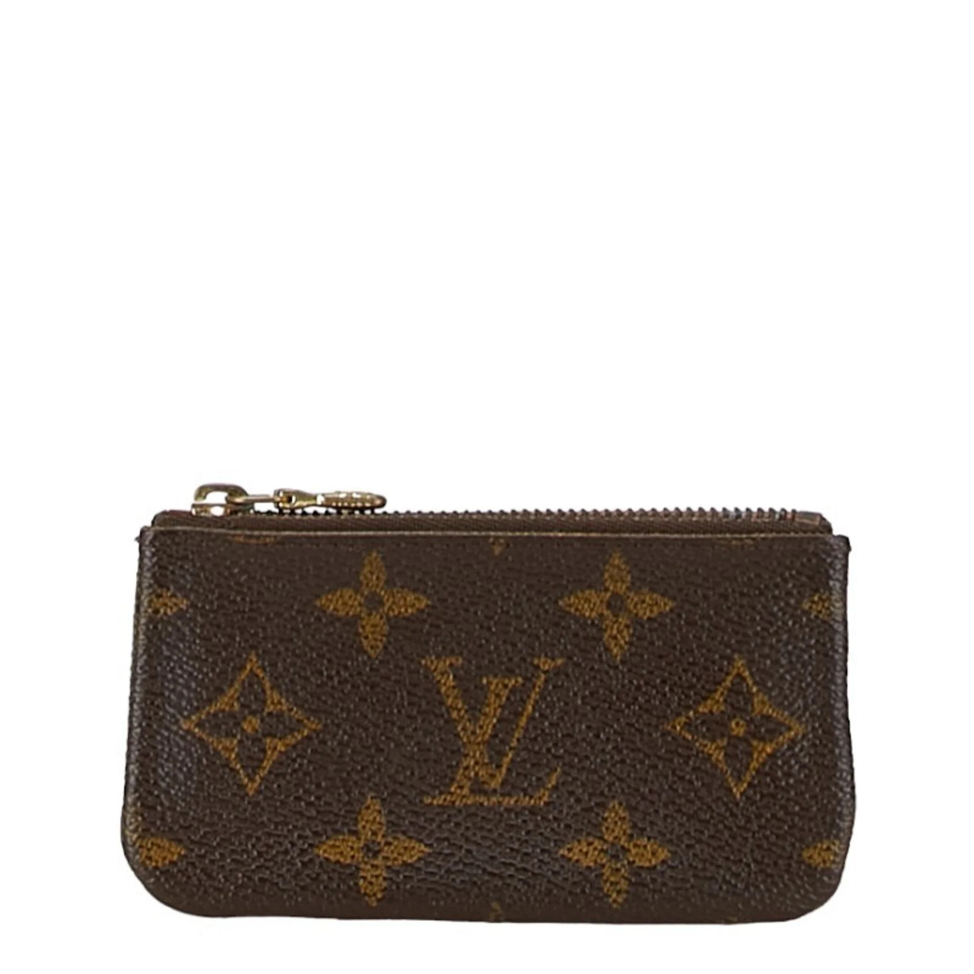 Pre-Owned Louis Vuitton Monogram Pochette Cle Coin Case, Key Purse M62650 Brown PVC Leather Women... | Walmart (US)