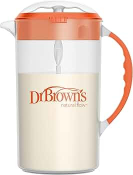 Dr. Brown's Baby Formula Mixing Pitcher with Adjustable Stopper, Locking Lid & No Drip Spout, Ora... | Amazon (US)