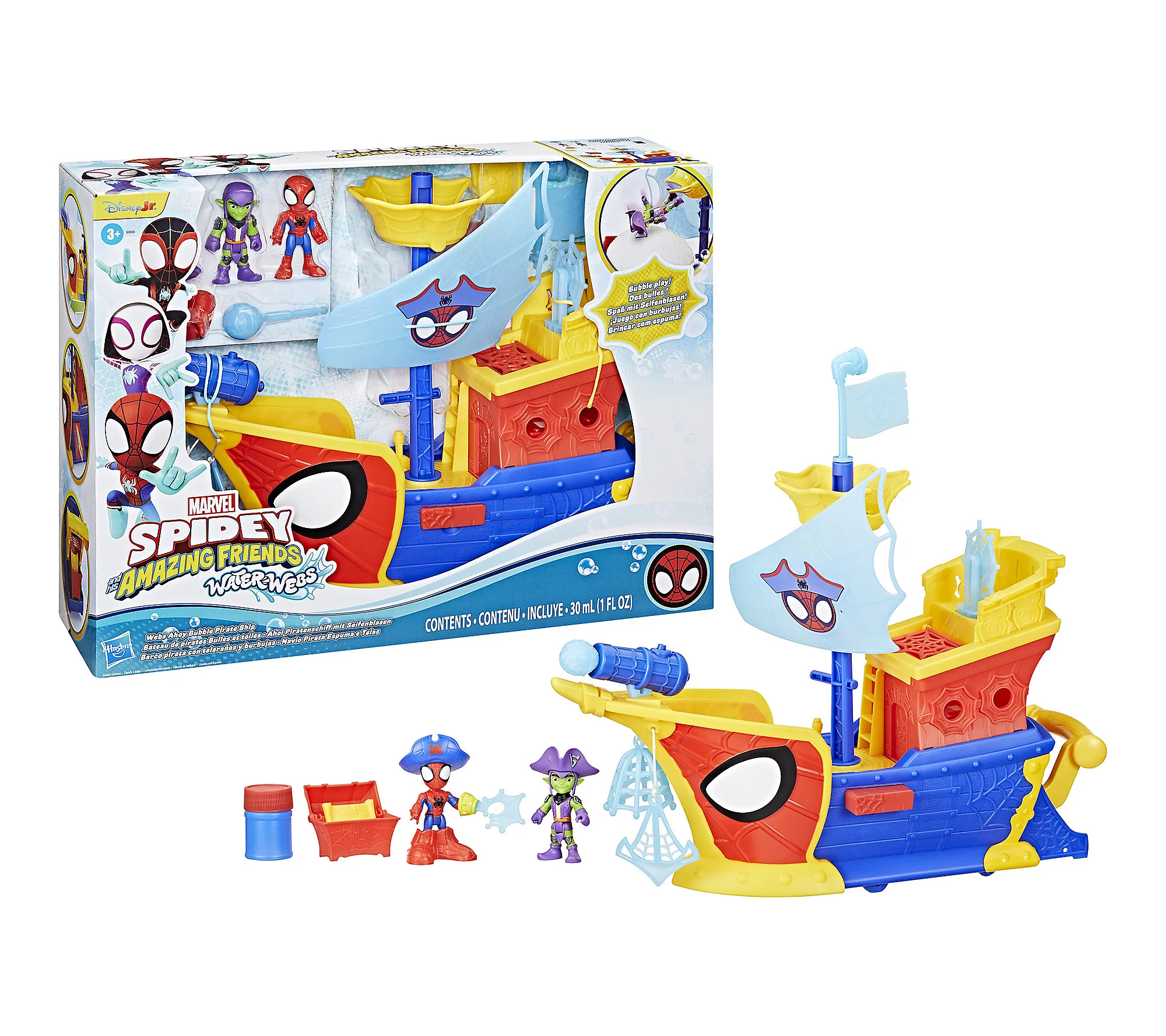 Hasbro Marvel Spidey and Friends WaterWebs Bubb le Pirate Ship | QVC