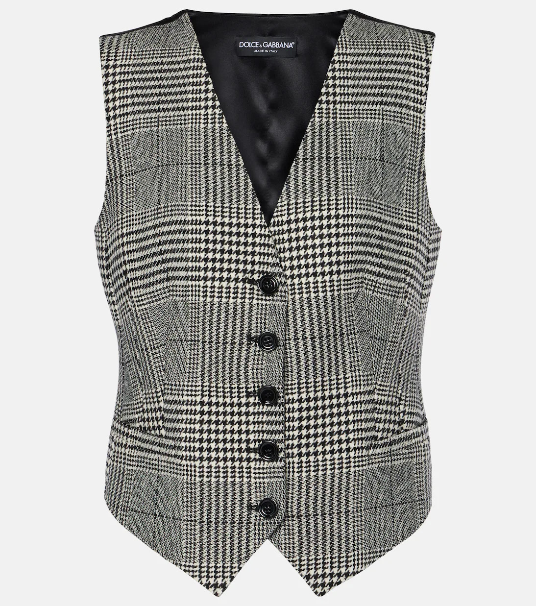 Prince of Wales check wool-blend vest | Mytheresa (US/CA)