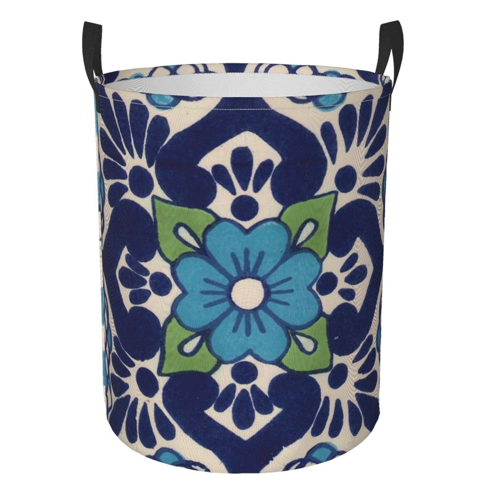 Large Laundry Hampers Collapsible Laundry Baskets Colorful Spanish Mexican Talavera Double Sided Thr | Amazon (US)