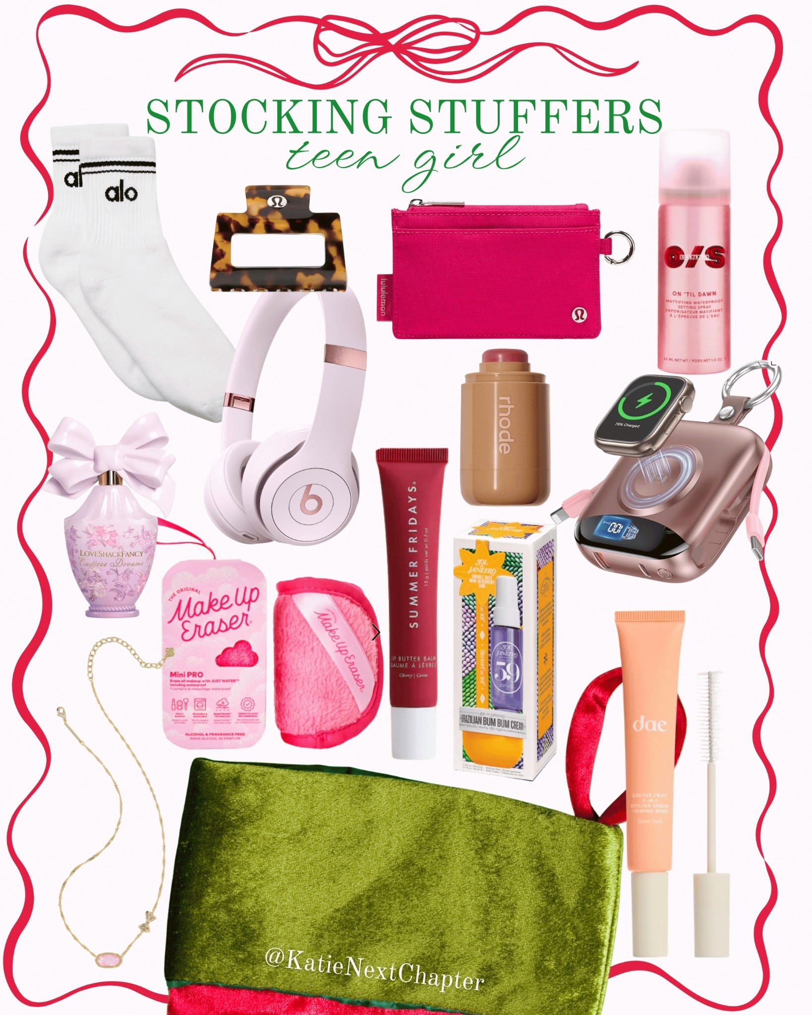 Stocking Stuffers for Teen Girls 🎀

Little gifts, big smiles — these are the must-have finds she’ll actually love! From Alo socks and Summer Fridays balm to Lululemon card wallets and Beats headphones, these are the perfect picks to fill her stocking this year 💕

#LTKHoliday #LTKSeasonal #LTKGiftGuide