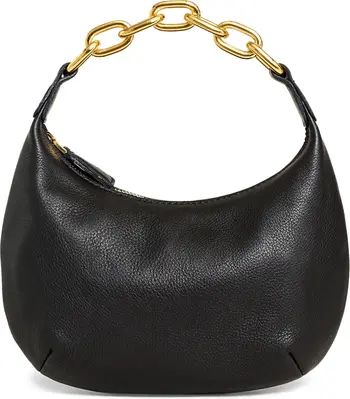 Micro Chain Handle Leather Hobo Bag | Nordstrom