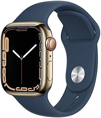Apple Watch Series 7 [GPS + Cellular 41mm] Smart Watch w/Gold Stainless Steel Case with Abyss Blu... | Amazon (CA)