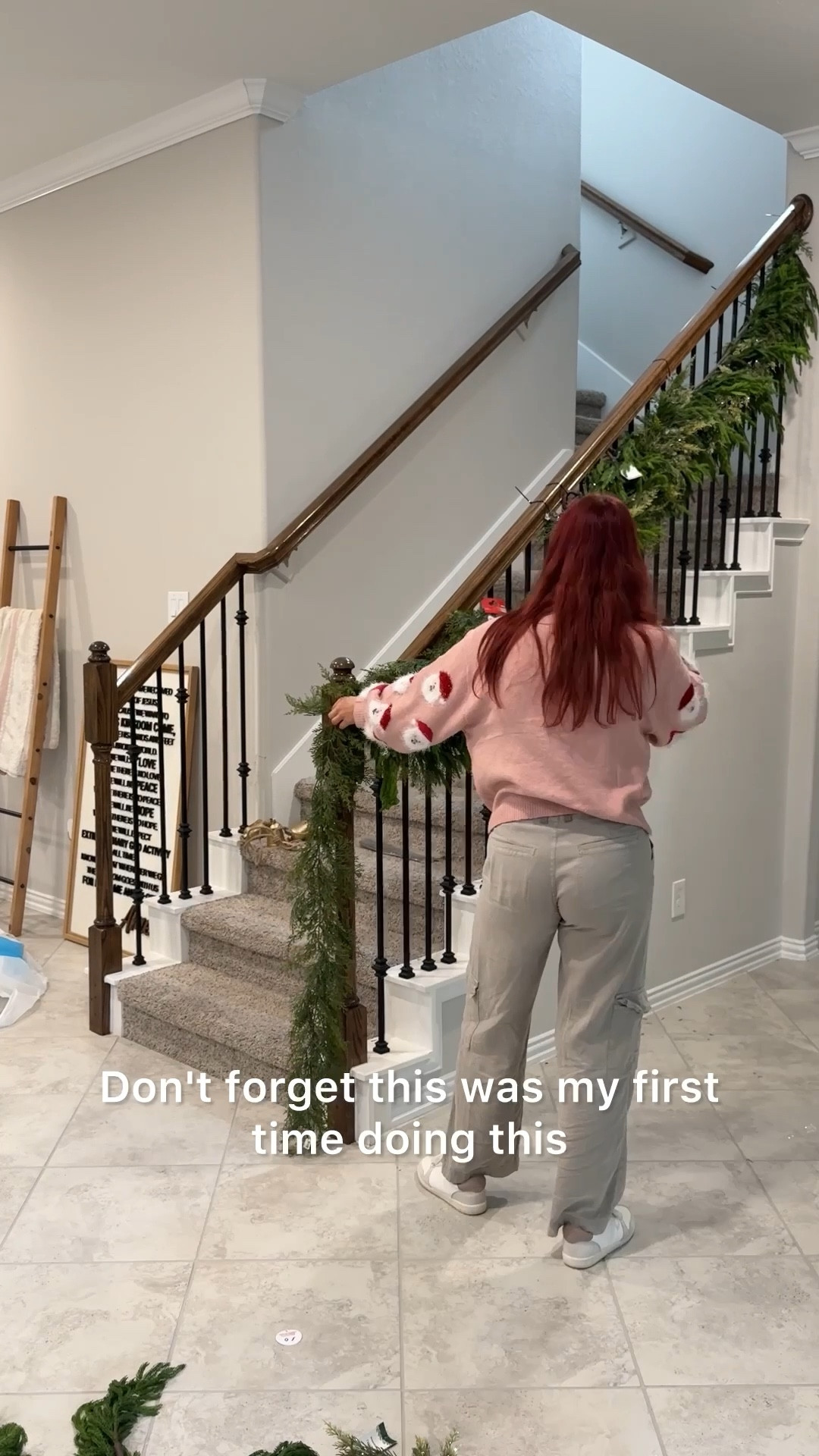 Christmas garland! I used 15 total strands of garland from three stores. A mix of cypress, Norfolk, and a sparkly one from Micheals. The Norfolk was on sale at Kirklands! 

#LTKSeasonal #LTKHome #LTKHoliday