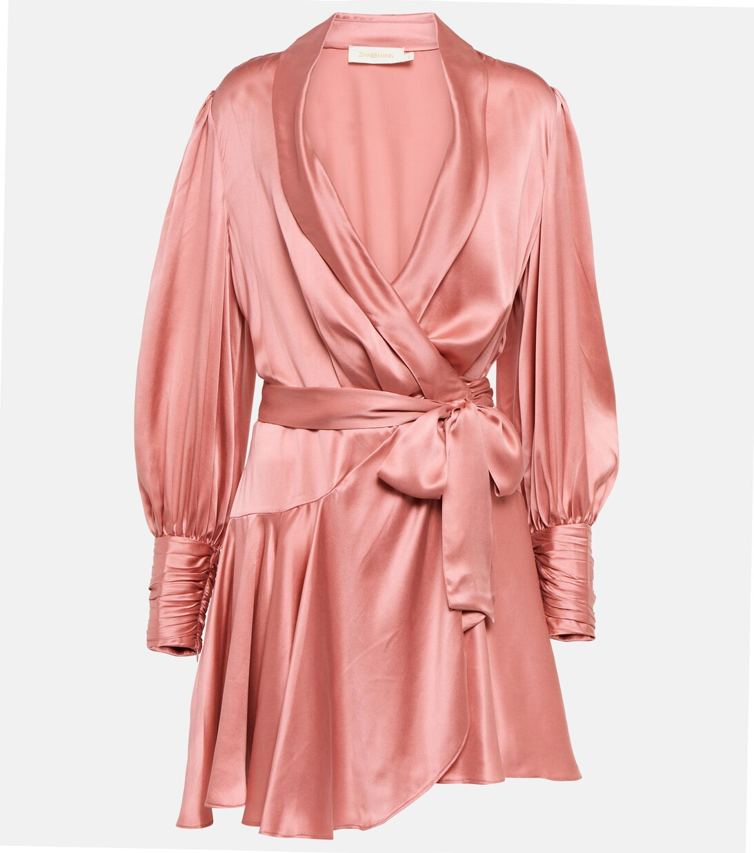 Silk satin wrap minidress | Mytheresa (US/CA)