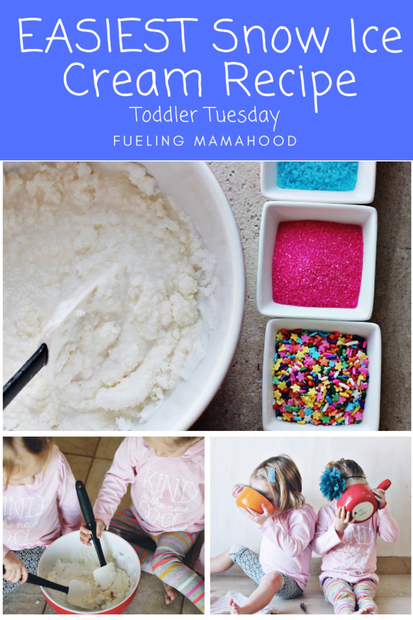 Easiest snow ice cream :: 12 c. Clean snow, 1 can organic sweetened condensed milk, 1 tsp vanilla, plant-based dye  sprinkles! 

#LTKFamily #LTKSeasonal #LTKKids