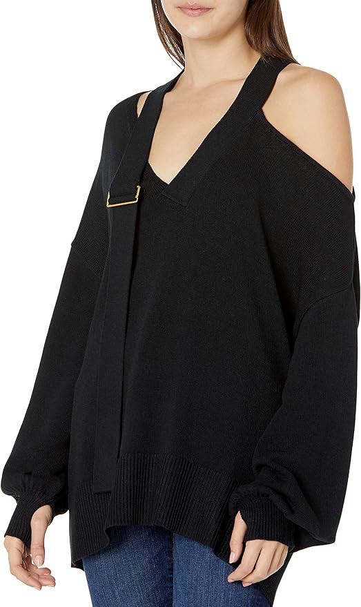The Drop Women's @lucyswhims V-Neck Buckle Slouchy Sweater | Amazon (US)