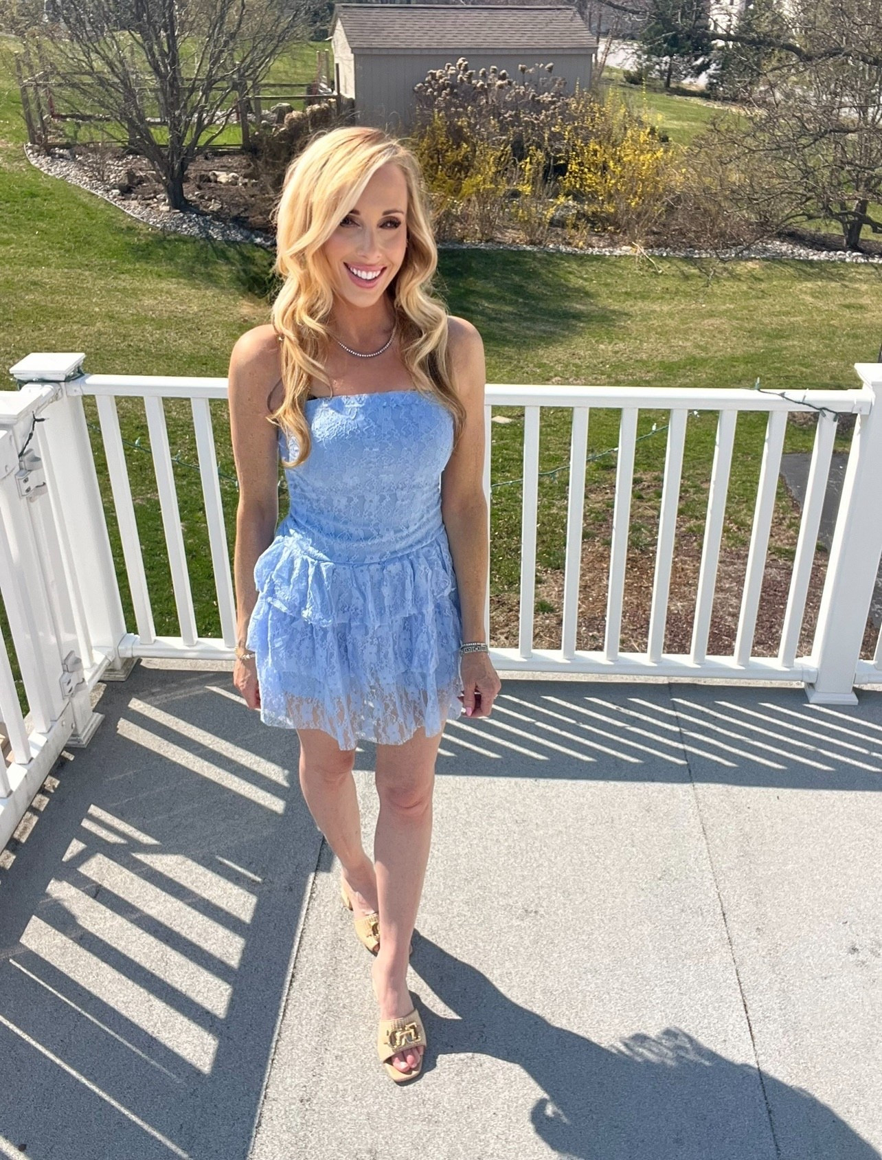 Pretty blue lace mini strapless dress 🌸🌸

#LTKSaleAlert #LTKootd #LTKdayinmylife