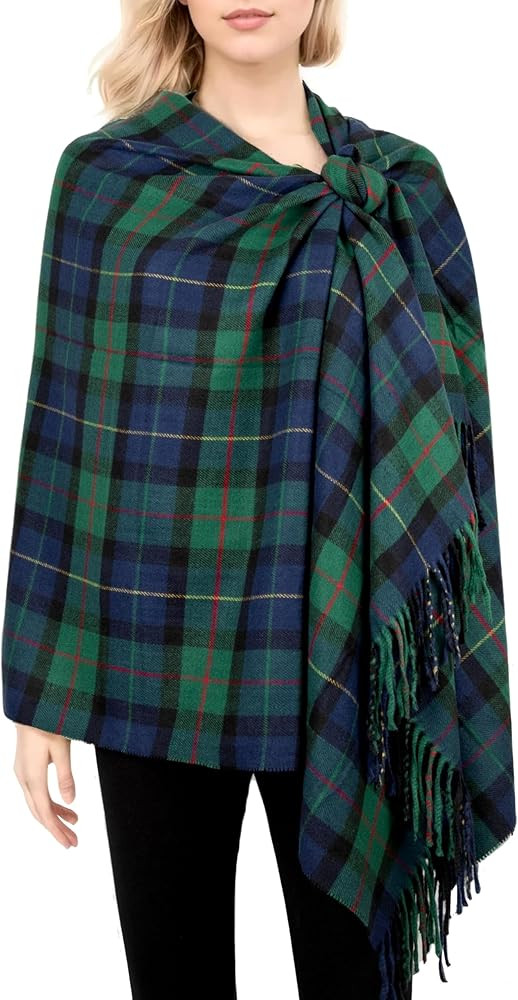Achillea Long & Wide Scottish Tartan Plaid Shawl Wrap – Soft Cashmere Feel Winter Scarf, Outlan... | Amazon (US)