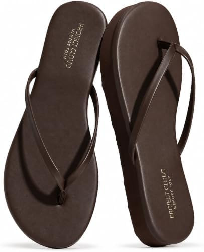 Project Cloud Platform Sandals Women - Memory Foam Insole Flip Flops and Lightweight Womens Sanda... | Amazon (US)