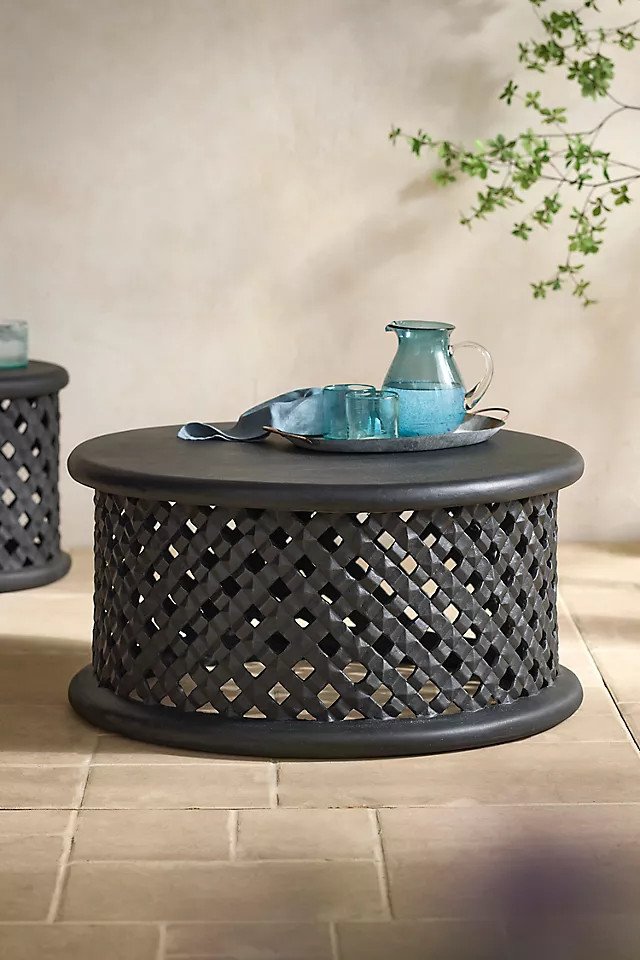 Latticework Stone Coffee Table | Anthropologie (US)