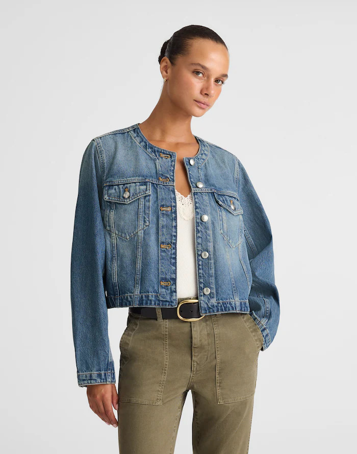 Denim Cocoon-Sleeve Cropped Jacket | Madewell