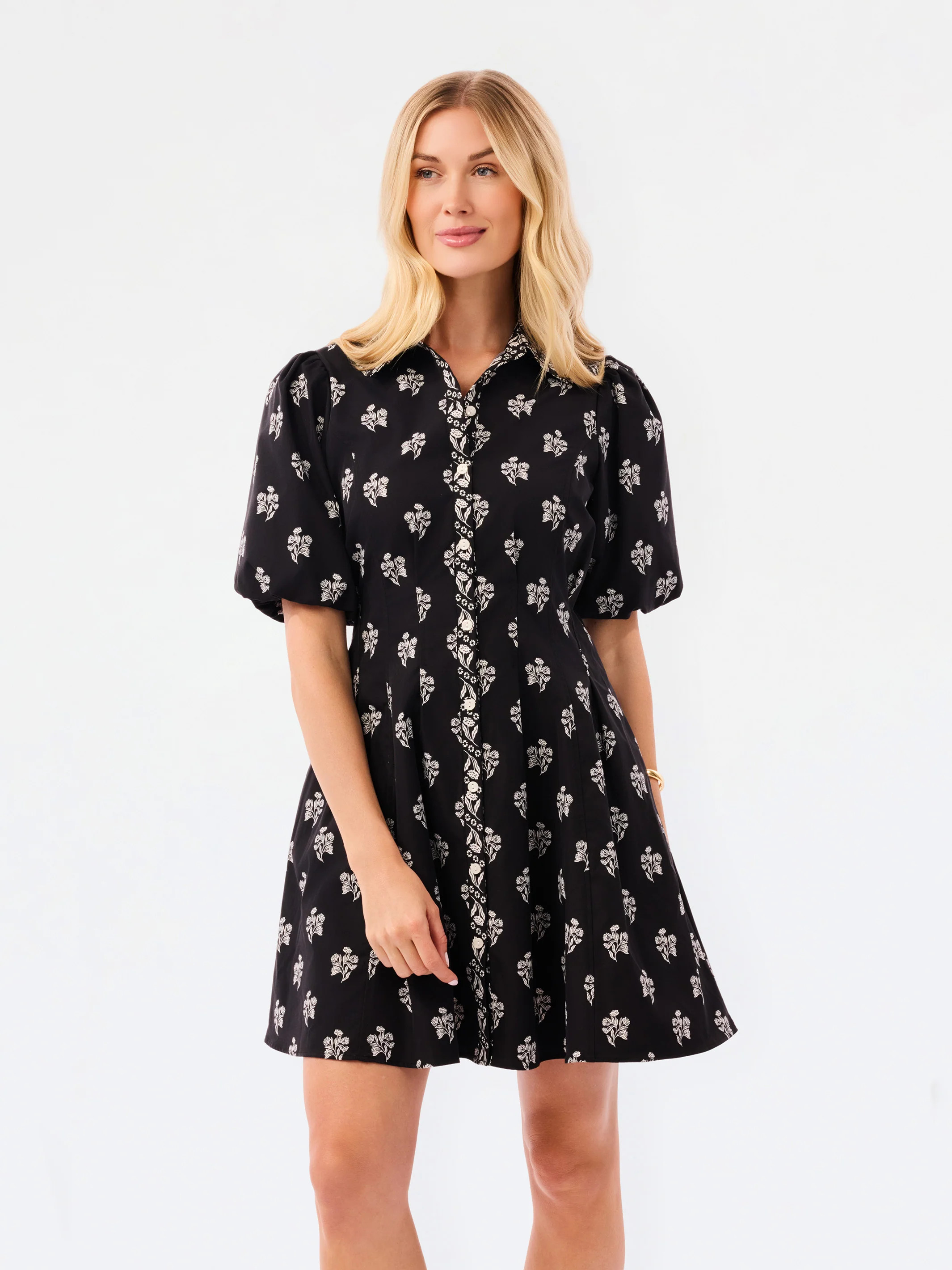 Rory Mini Dress | Moonlit Grace Black | Mary Square