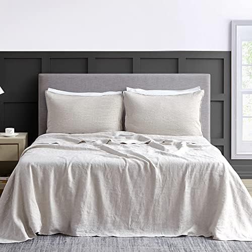 DAPU Pure Stone Washed Linen Sheets Set 100% French Natural Linen European Flax (Queen, Natural Line | Amazon (CA)
