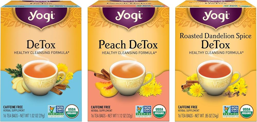 Yogi Tea Herbal DeTox Variety Pack - 16 Tea Bags per Pack (3 Packs) - Organic Detox Tea Sampler -... | Amazon (US)