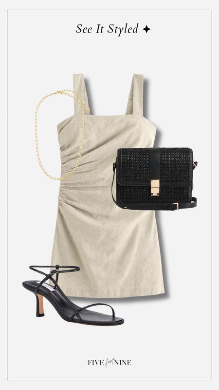 Linen dress outfit idea 

#LTKsalealert #LTKfindsunder100 #LTKSeasonal