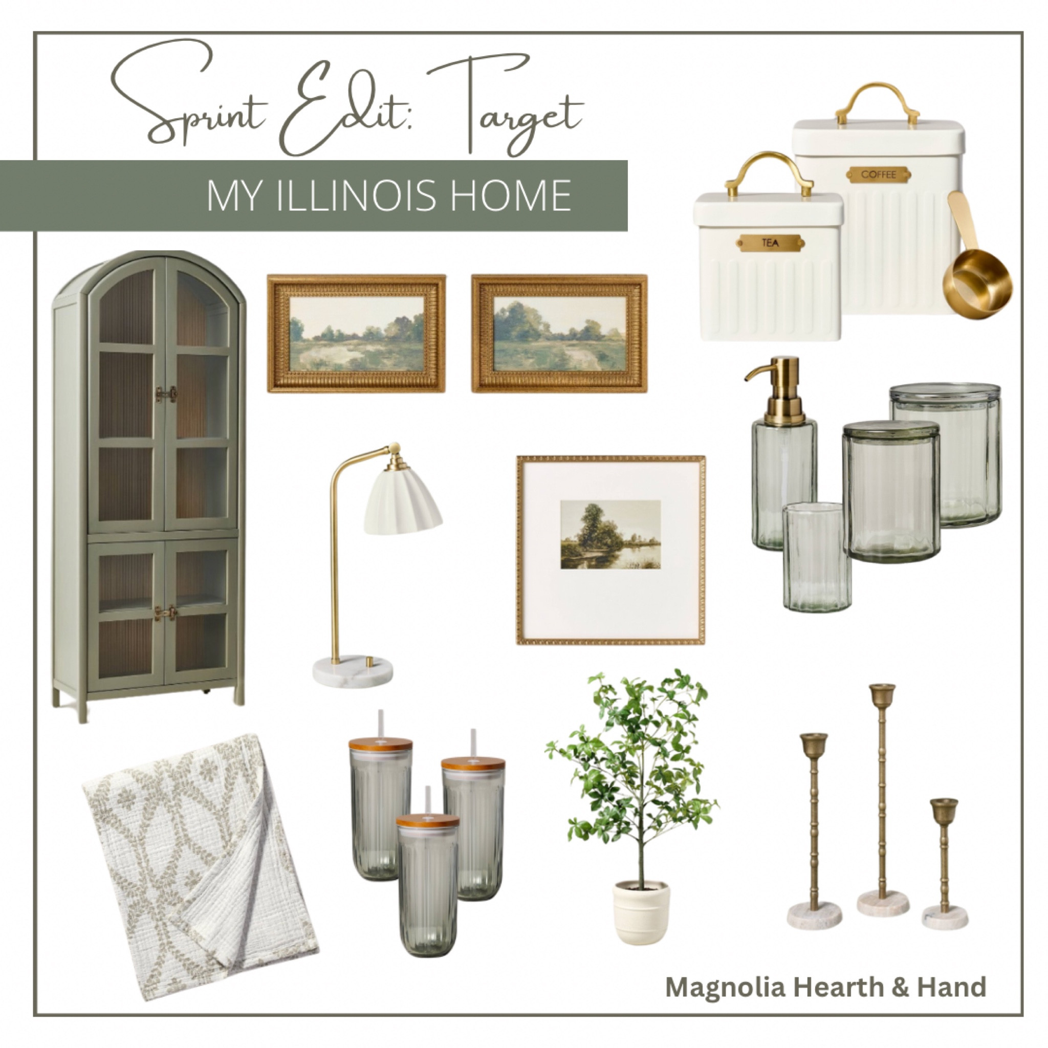 NEW FOR SPRING - Hearth & Hand by Magnolia for Target

Arch cabinet / Sage green / canisters / kitchen items / glass tumbler / drink ware / table lamp / desk lamp / fluted light / art work / gold frames / bath accessories/ candle sticks / marble decor / throw blanket / spring home decor / magnolia / Target / hearth and hand / Joanna Gaines 

#LTKHome #LTKFindsUnder50 #LTKSeasonal