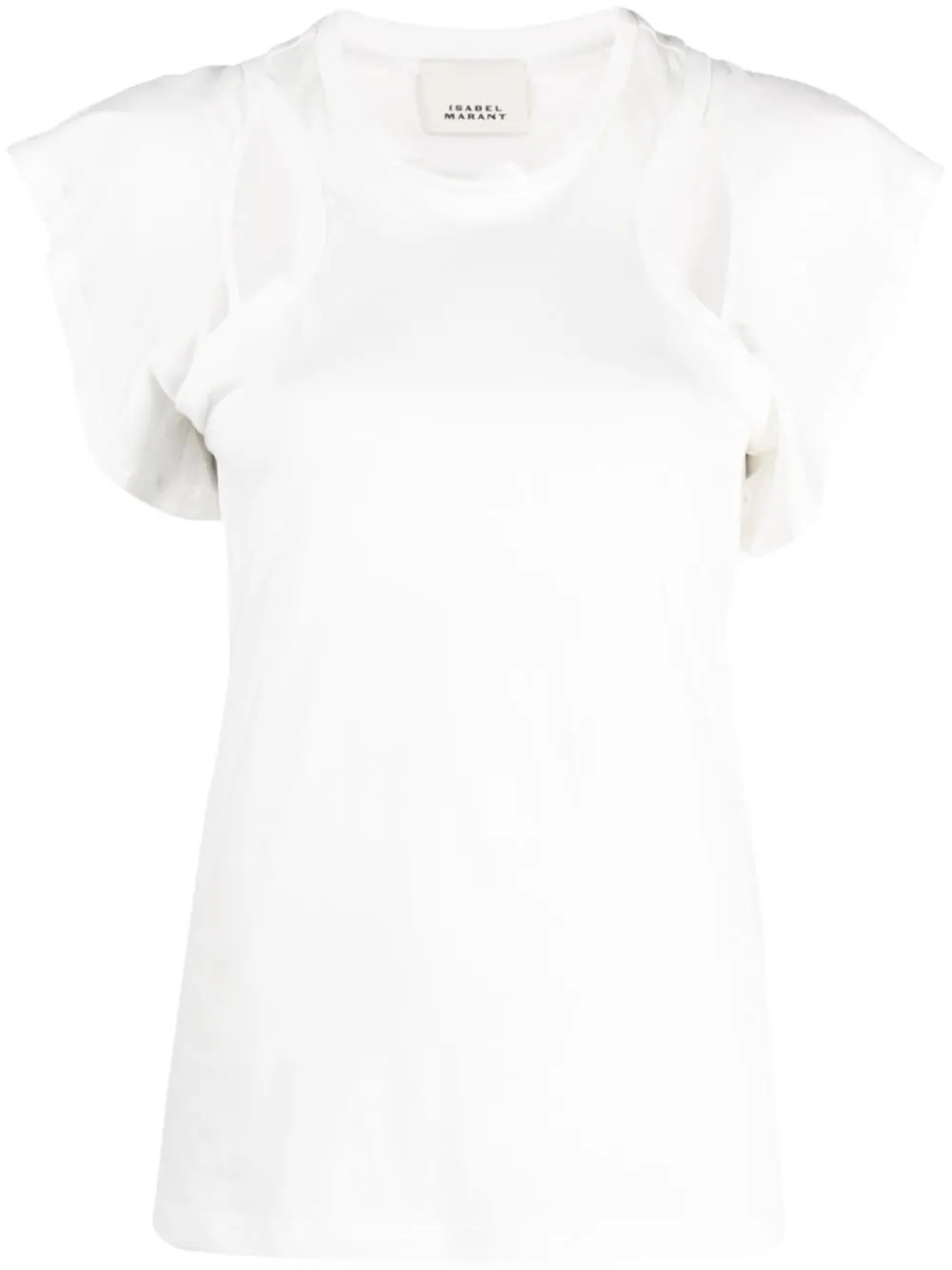 ISABEL MARANT Faly cut-out T-shirt - White | Farfetch Global