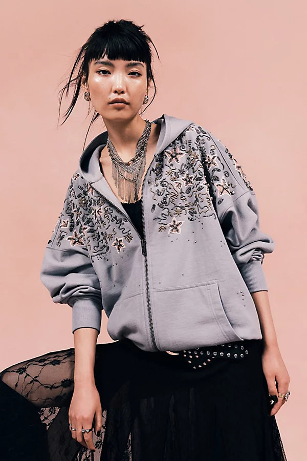 Glitter Oversized Hoodie | Free People (Global - UK&FR Excluded)
