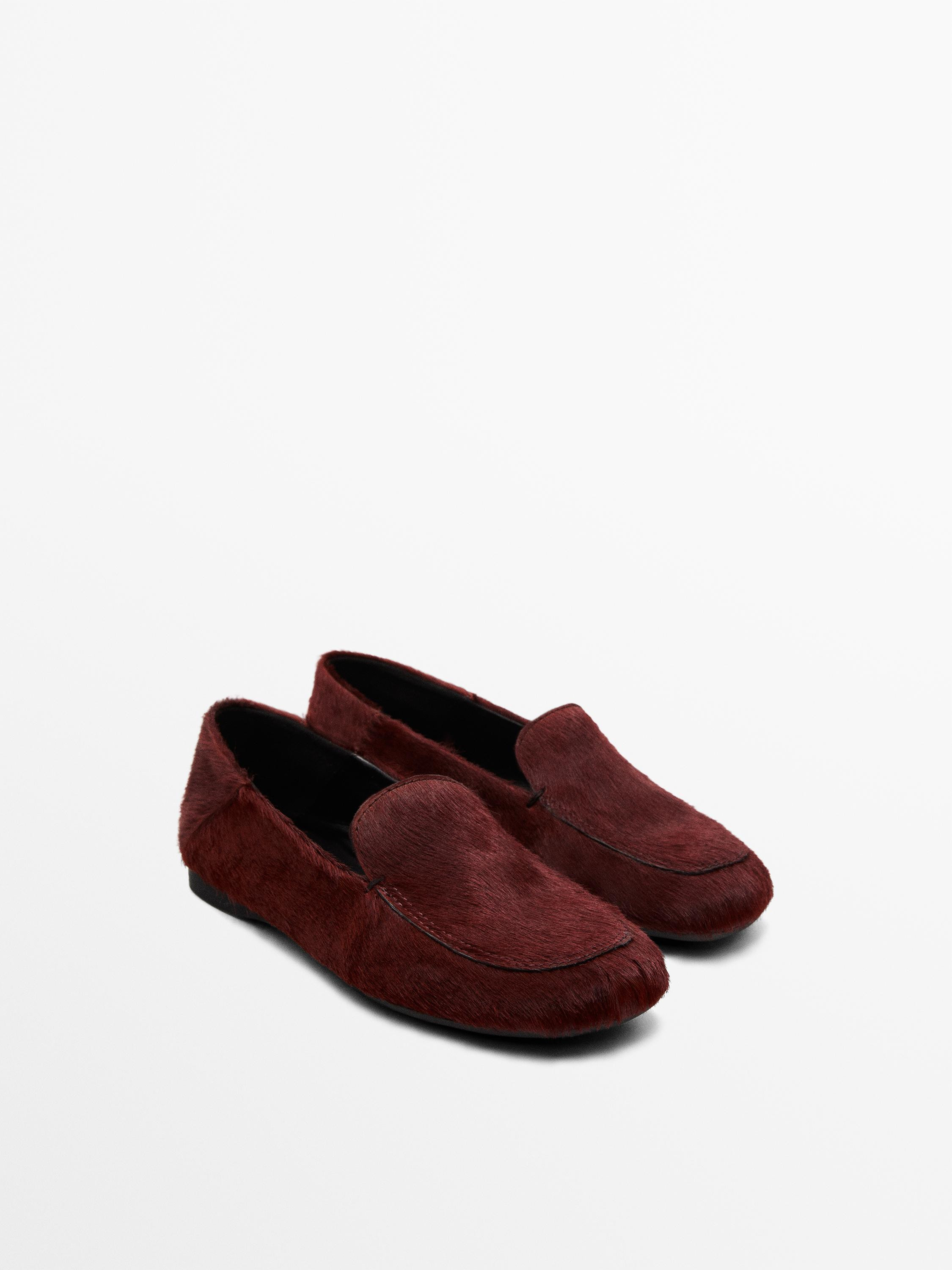 Hair on leather loafers | Massimo Dutti UK