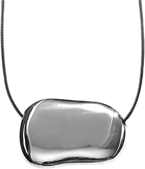 Chunky Necklaces Bean Necklace Gold Plated Necklace Gold Necklace for Women Dainty Necklace 25.6i... | Amazon (US)