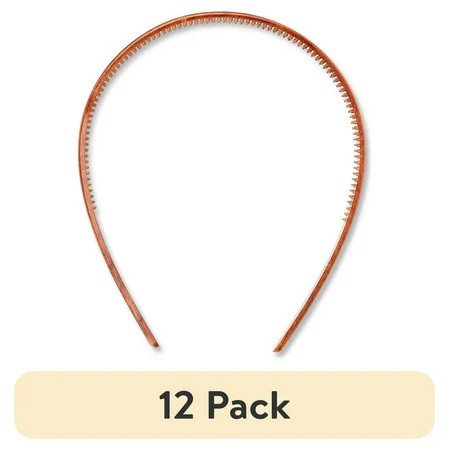(12 pack) Equate Plastic Headbands Black and Brown 2 Count | Walmart (US)