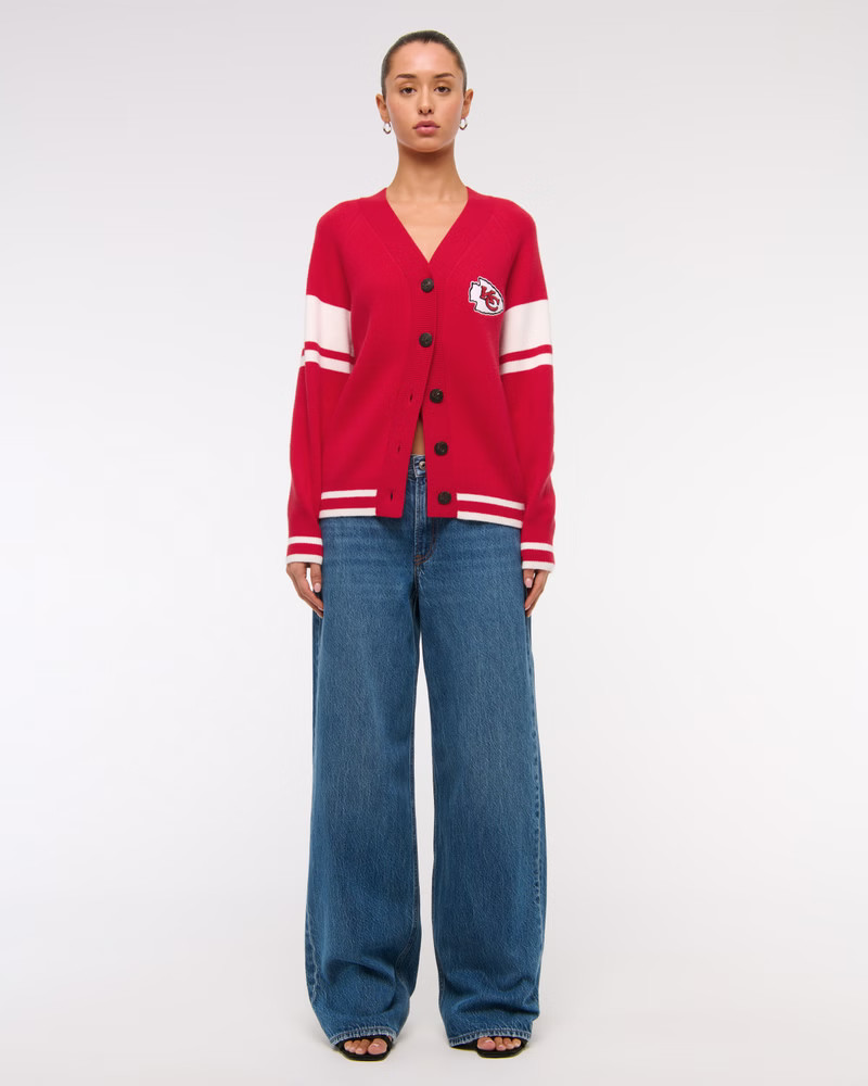 Kansas City Chiefs LuxeLoft Cardigan | Abercrombie & Fitch (US)