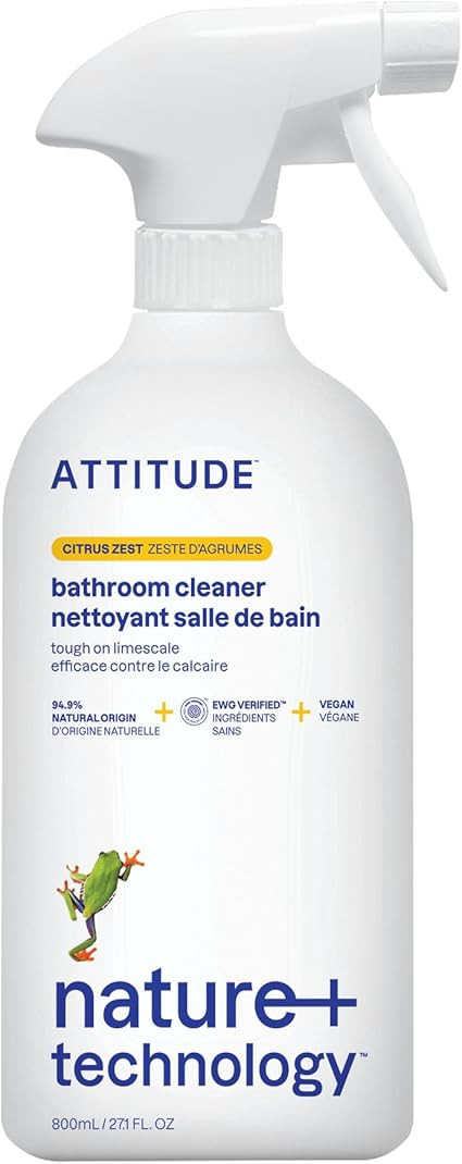 ATTITUDE Bathroom Cleaner Spray, EWG Verified, Plant-Based & Vegan, Safe for Bathroom Surfaces, T... | Amazon (US)
