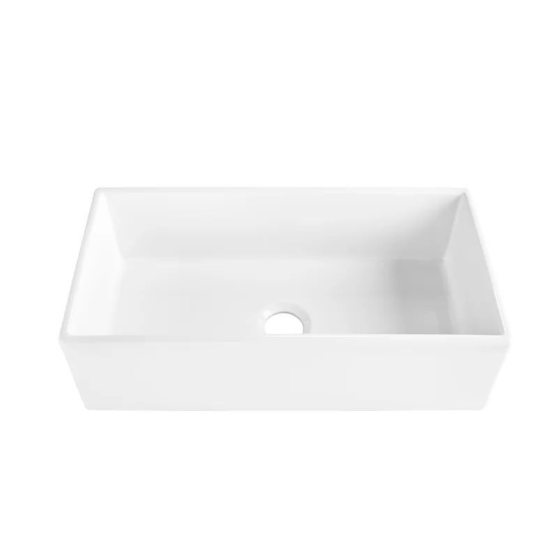 SK495-36FC-IQ Harper Fireclay 36" L x 18" W Farmhouse/Apron Kitchen Sink | Wayfair Professional