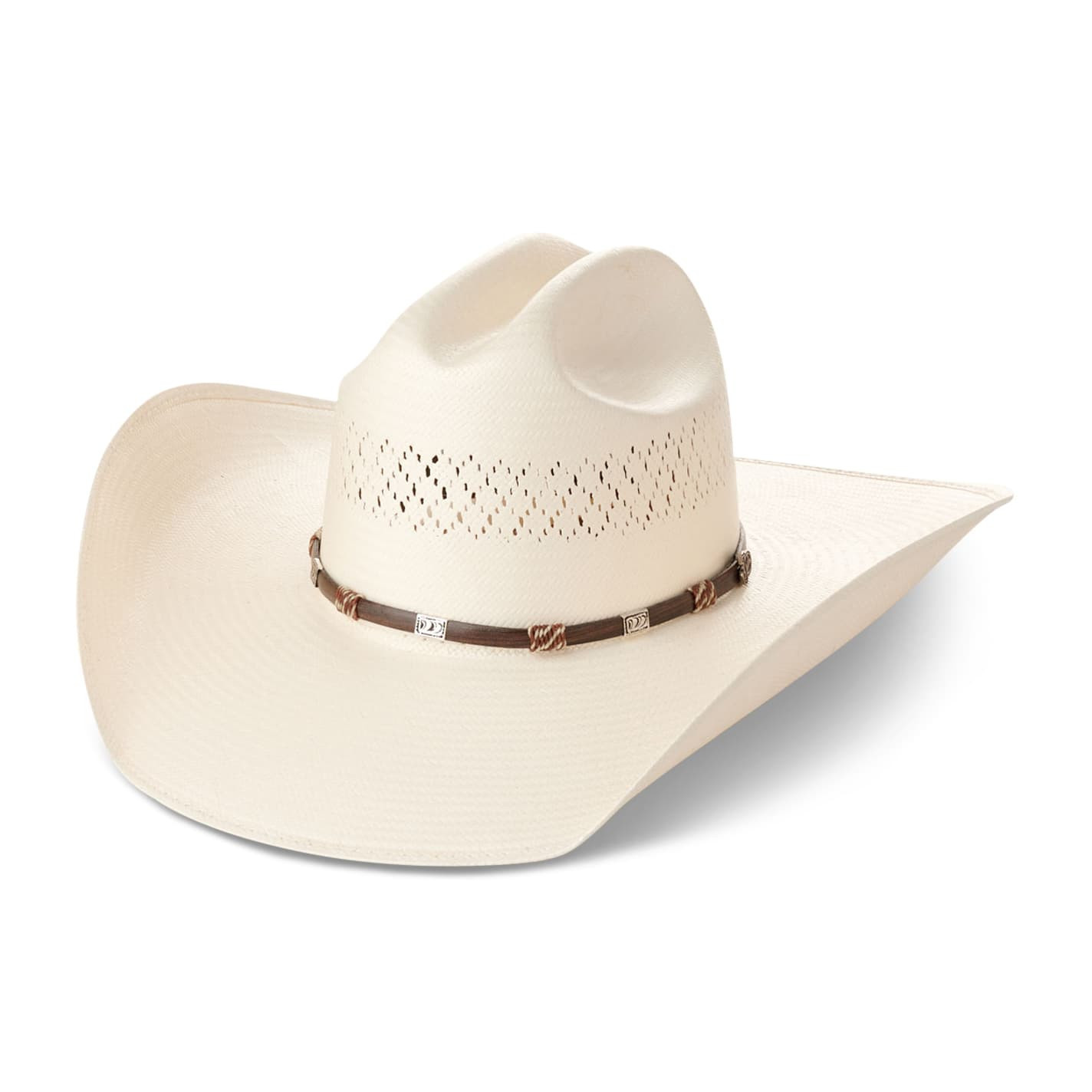 Justin Bent Rail Ivory Vented Cattleman Straw Hat - Men's  - 71/4 - From Cavender's | Cavender's