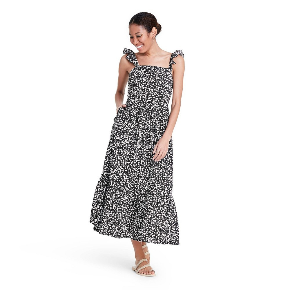 Floral Ruffle Strap Dress - RIXO for Target Black/White 14 | Target