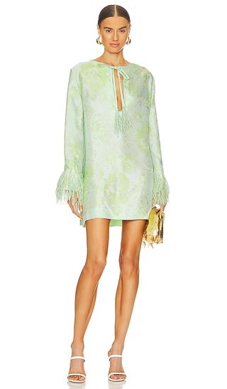 The Flamingo Kaftan Mini in Pistachio | Revolve Clothing (Global)