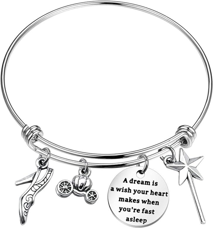 ENSIANTH Dream Princess Bracelet A Dream is A Wish Your Heart Makes When You're Fast Asleep Nurse... | Amazon (US)