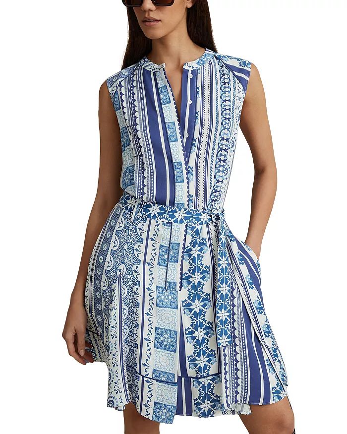 Florence Sleeveless Tile Print Dress | Bloomingdale's (US)