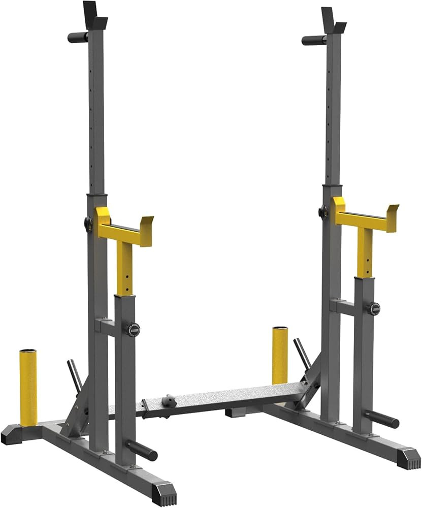 K KiNGKANG Adjustable Squat Rack,Multi-Function Barbell Rack for Weight Lifting and Home Gym Fitn... | Amazon (US)