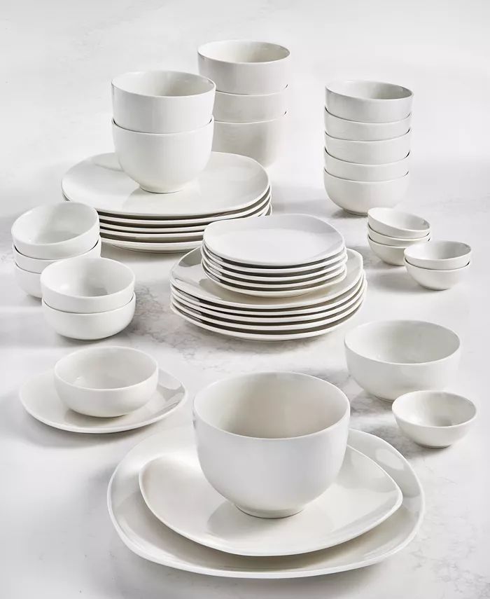 Inspiration by Denmark Soft Square 42 Pc. Dinnerware Set, Service for 6 | Macy's