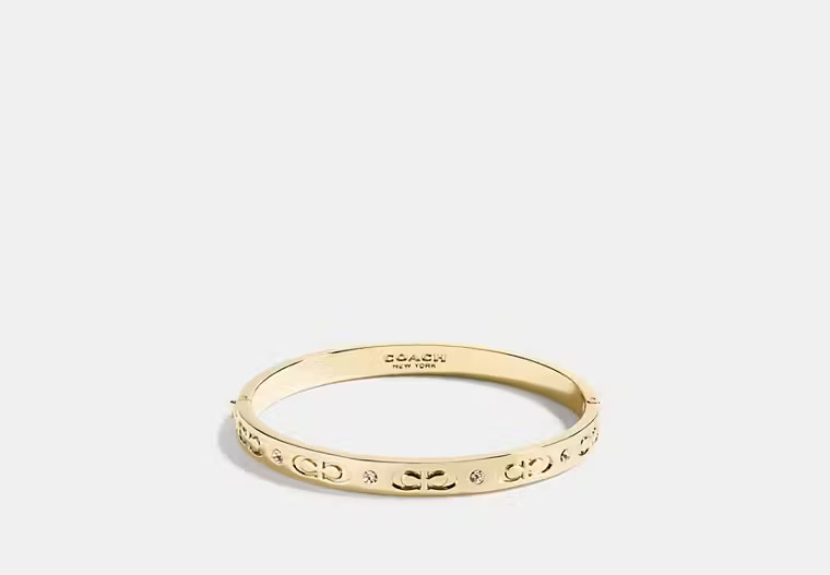 Signature Hinged Bangle | Coach Outlet US