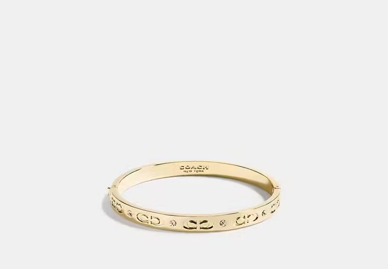 Signature Hinged Bangle | Coach Outlet